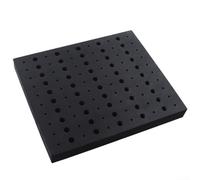 Vassoio portaoggetti per fresa, 110 fori, in schiuma EVA, organizer per punte da 1/4 e 1/2 pollici, custodia per attrezzi per la lavorazione del legno, nero