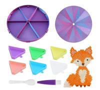 Vassoio portaoggetti per pietre preziose, contenitore triangolare diviso, con coperchio, per hobbisti, hobbisti, spazio di lavoro domestico, sala bricolage, studio, progetti fai da te e