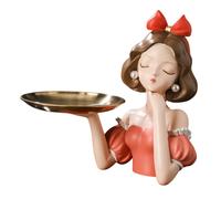 Vassoio portaoggetti per portachiavi con statuetta principessa, vassoio per