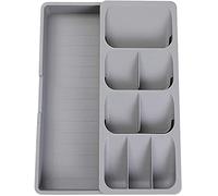 Vassoio portaoggetti per posate espandibile, per cassetto della cucina, vassoi sostenibili, posate, cucchiai, forchette, bacchette, design minimalista, per sala da pranzo e soggiorno