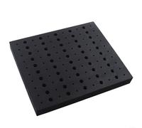Vassoio portaoggetti per punte da 1/4" e 1/2", organizer con 110 fori con schiuma EVA, 325 x 275 x 35 mm, nero