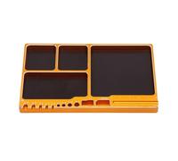 Vassoio portaoggetti per strumenti di misurazione di precisione per modelli RC 1:18 e 1:12 - per organizer di componenti in alluminio resistente con scale calibrate (oro)