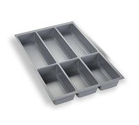 Vassoio Portaposate Grigio Argentato Cassetto di 40 cm ad Esempio Nobilia a Partire da 2013 (473,5 x 294 mm) Vassoio per Posate ORGA-BOX III