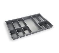 Vassoio Portaposate Grigio Argentato Cassetto di 80 cm ad Esempio Nobilia a Partire da 2013 (473,5 x 694 mm) Vassoio per Posate ORGA-BOX III