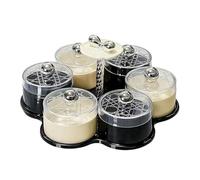 Vassoio Portatile con Divisori | Contenitore per Frutta Secca Girevole con Scomparti,Vassoio Porta Verdure | per Tavola, Bambini, Adulti, Viaggi, Picnic, Catering e Feste