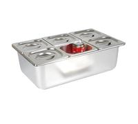 Vassoio portatile per servire il ghiaccio, per insalate fredde, bar, buffet, per feste, catering ed eventi, ideale per servire cibi freddi e intrattenere