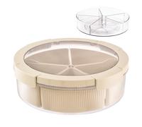 Vassoio Portatile per Snack | Contenitore Per Snack A 5 Scompartimenti Con Coperchio | Vassoio per Verdure - Per Casa Cucina Salotto Tavolino Da Caffè Raduno Familiare Festa Picnic All'Aperto