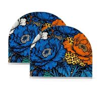 Vassoio portatovaglioli in acrilico arancione peonia cinese per tavolo, cucina autoportante portatovaglioli per auto, decorazione per la casa per picnic bar rustico confezione da 2