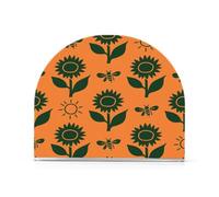 Vassoio portatovaglioli in acrilico arancione verde girasole e api invernale per tavolo, dispenser di tovaglioli autoportante da cucina ristorante decorazione per la casa per cocktail in fattoria