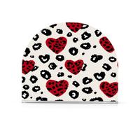 Vassoio portatovaglioli in acrilico con stampa leopardata rossa alla moda per feste, matrimoni, eventi, autoportante per bagno, decorazione per la casa per esterni, sala da pranzo