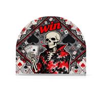 Vassoio portatovaglioli in acrilico gotico con teschio di poker per bar da picnic rustico portatovaglioli autoportante per stoffa decorazione della casa picnic bar rustico 1 confezione