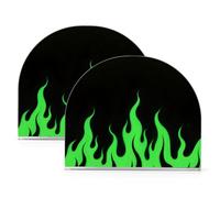 Vassoio portatovaglioli in acrilico nero fluorescente verde fiamma fredda per esterni, sala da pranzo autoportante top dispenser tovaglioli decorazione per la casa