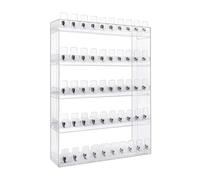 Vassoio Pusher Automatico - Espositore per Vendita al Dettaglio a Parete e da banco per Negozi e Centri Commerciali - Organizer Trasparente per vetrine, 67x16x36,5 cm, Soluzione di Merchandising