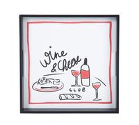 Vassoio quadrato bianco, rosso e nero