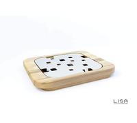 Vassoio quadrato con base in legno Lisa Gran Sasso