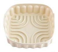 Vassoio quadrato in silicone per forno, microonde e friggitrice ad aria, con materiale non facciata e resistente al calore (S)