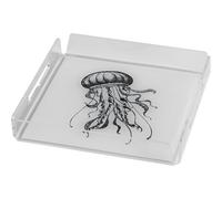 vassoio quadrato like water mini jellyfish, dimensioni h20x20x4 cm, spessore 5 mm jellyfish