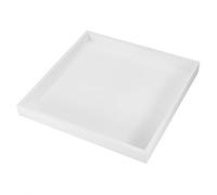 Vassoio Quadrato Piccolo in Ceramica Vassoio Quadrato Bianco da 17 Cm in Legno Bianco Organizzatore di Archiviazione Desktop Multiuso Svuotatasche per Gioielli Alimenti Cosmetici