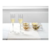 Vassoio quadrato porta aperitivi 4 scomparti Dimensioni 28,5x29,5x h 8 cm, spessore 6 mm adatto a servire dolci, aperitivi e salatini colore Trasparente trasparente