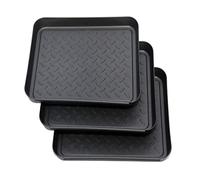 Vassoio quadrato vassoio impermeabile per gocciolamenti di plastica multiuso tappetini in gomma per scarpe da ingresso animali domestici 3pcs