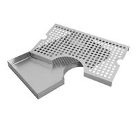 Vassoio Raccogli Gocce per Kegerator in Acciaio Inox, Argento | Design Smontabile Antiscivolo, Versatile per Dispenser Frigo e Spillatrice Birra da Casa
