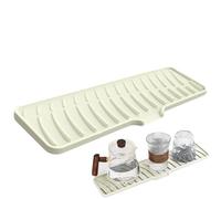 Vassoio raccogli per lavello da cucina, con manico in silicone, tappetino scolapiatti multiuso, supporto per spugna per cucina e bagno