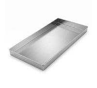 Vassoio Raccogligocce In Acciaio Inox Per Piani D'Appoggio, Resistente Alla Ruggine E Con Bordi Rialzati; Multiuso In Metallo Per Angolo Caffè, Lavello Della Cucina O Bagno(111x26cm/44x10")
