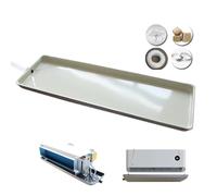 Vassoio raccogligocce in metallo per condizionatore d'aria - Vaschetta di raccolta universale per condizionatori centralizzati, unità da finestra, ventilconvettori, uso interno/esterno, durevole