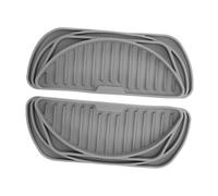 Vassoio Raccogligocce per Frigorifero, 2 Pezzi in Silicone Antiscivolo | Forma Semi Circolare e Rettangolare, Facile da Pulire, per Dispenser e Bar, Grigio