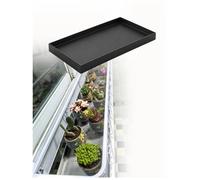 Vassoio raccogligocce rettangolare nero in inox per spillatore birra | Per bancone bar, dispenser di bevande, postazione alla spina e area bicchieri(101x26cm)