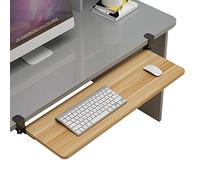 Vassoio regolabile per tastiera da scrivania con morsetto, facile da installare, piattaforma estraibile per tastiera e mouse, adatto per desktop in legno 520/650/750 x 250 mm, design ergonomico.