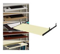 Vassoio regolabile per tastiera del computer con diapositive laterali, finitura in acero, 70 x 27 cm, perfetto per uso domestico o ufficio, design ergonomico per maggiore comfort ed efficienza.