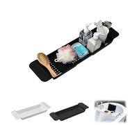 Vassoio regolabile per vasca da bagno retrattile per accessori da bagno, perfetto per rilassarsi e nizzazione, si adatta alla maggior parte delle vasche da bagno