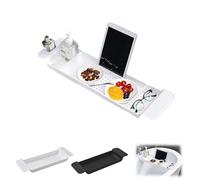 Vassoio regolabile per vasca da bagno retrattile per accessori da bagno, perfetto per rilassarsi e nizzazione, si adatta alla maggior parte delle vasche da bagno