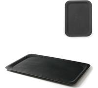 Vassoio rettangolare antiscivolo da cameriere, 20x28 cm - nero