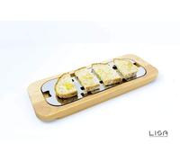 Vassoio rettangolare con base in legno Lisa Gran Sasso