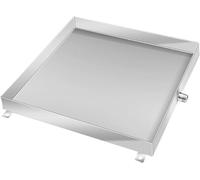 Vassoio Rettangolare in Acciaio Inox, Vaschetta Raccogligocce con Scarico, Vaschetta di Raccolta Condensa, Vaschetta Raccogligocce AC Portatile, Vaschetta Raccogligocce, 60 * 60 * 4cm/24 * 24 * 1.6in