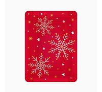 Vassoio rettangolare in cartone da 25 x 34 cm - Servizio da tavola Natale a tema fiocco - Confezione da 1 pz - Natale
