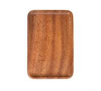 Vassoio rettangolare in legno di ebano per alimenti, per tè e snack | Realizzato in ebano africano naturale con una finitura lucida senza schegge, facile da pulire con un panno umido.