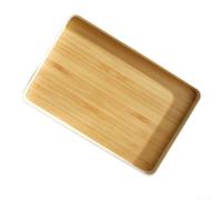 Vassoio rettangolare in polipropilene con antiscivolo, per colazione, tè, frutta e snack, resistente al calore, impilabile, 30 x 15 cm (L)