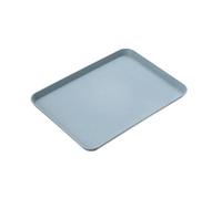 Vassoio rettangolare multifunzionale in plastica per servire cibo, snack e bevande, con bordi rialzati a prova di fuoriuscite, adatto per casa, hotel e bar