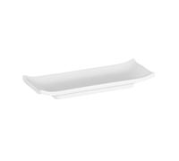 Vassoio Rettangolare/Sushiboard ca. 22,5 x 9,5 cm, Altezza 3 cm, in melammina, Bianco
