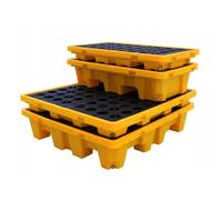Vassoio robusto e impermeabile anti-fuoriuscita per fusti di olio, pallet di conca per carrelli elevatori, kit industriale essenziale per la sicurezza e la conformità in caso di fuoriuscite.