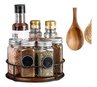 Vassoio rotante in legno di acacia per uso multi stanza, tra cui cucina, bagno, camera da letto, ufficio, per organizzare spezie, cosmetici, snack, bevande e altro (716,7 cm)