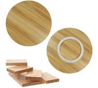 Vassoio rotante in noce chiaro, spessore 101,6 cm, silenzioso, liscio, per tavolo, centrotavola, armadio e dispensa, ideale per organizzare il piano di lavoro