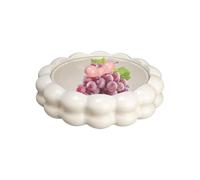 Vassoio rotante per snack, 30 x 10 cm, per frutta, dessert, caramelle, organizer da cucina, servizio moderno | grande scatola in PP PET, coperchio fresco, espositore da tavolo per feste