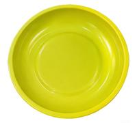 Vassoio rotondo con bordi lisci realizzato in robusta plastica ABS per organizzare viti e piccoli componenti elettronici sul banco da lavoro o sulla scrivania, colore verde, piatto da 15 cm di