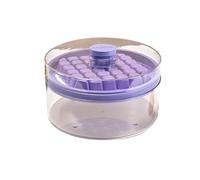 Vassoio rotondo del cubo del contenitore del ghiaccio di singolo/doppio strato con il coperchio facile da demolire il cubo che fa le muffe della scatola del ghiaccio di grande