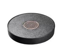 Vassoio Rotondo Il tè, Base teiera, Vassoio raccogli-Gocce, Tavolo da tè Asciutto, Rimovibile, Pietra Nera Dorata, for la casa, Sala da tè for appoggiare Gli Utensili da tè(30x30cm)