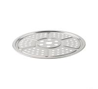 Vassoio rotondo in acciaio inossidabile 304 per pentole a pressione e pentole, diametro regolabile da 15,5 cm a 39 cm, lavabile in lavastoviglie, non guerra (19,7 cm)